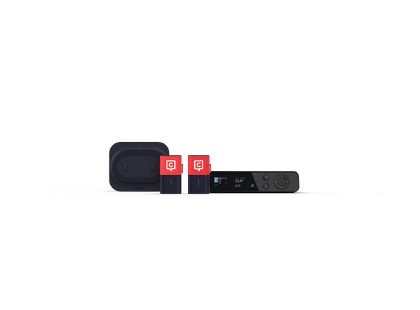 Catchbox Plus Two Clips Custom Dobbel mottager + 2 presenter clips 