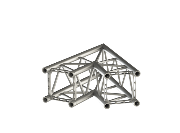 Sixty82 TPM29S Firkant, hjørne 2-veis 45°, aluminium 