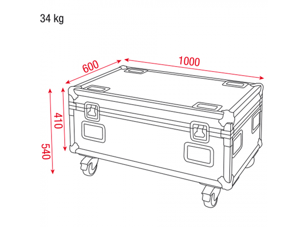 SnowARC40PACK 4 x SnowARC Pro Quad 40 +  Flightcase 