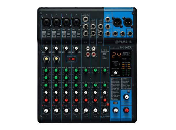 Yamaha MG10XU Analog mikser m/FX, USB 10 kanals mixer med 4 mic/10 line og FX 