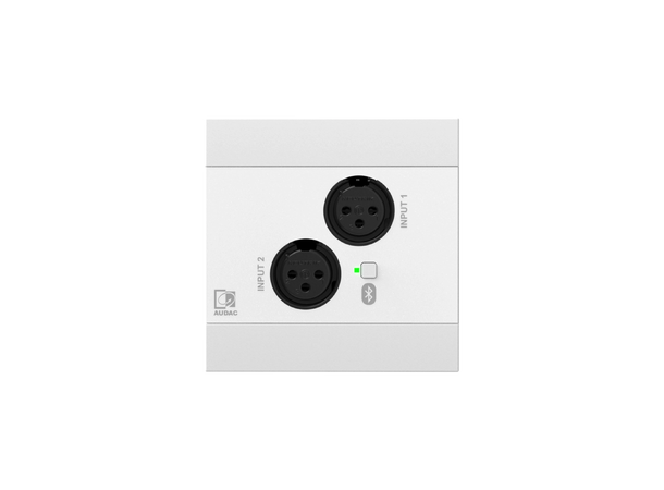 Audac NWP220/W Hvit Dante™/AES67, 2 x XLR + BT (4 CH), hvit 