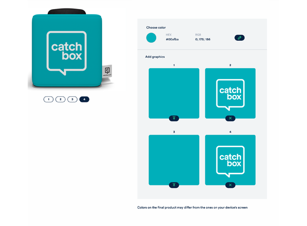 CatchBox Viraloff cover custom Custom colour custom logo 