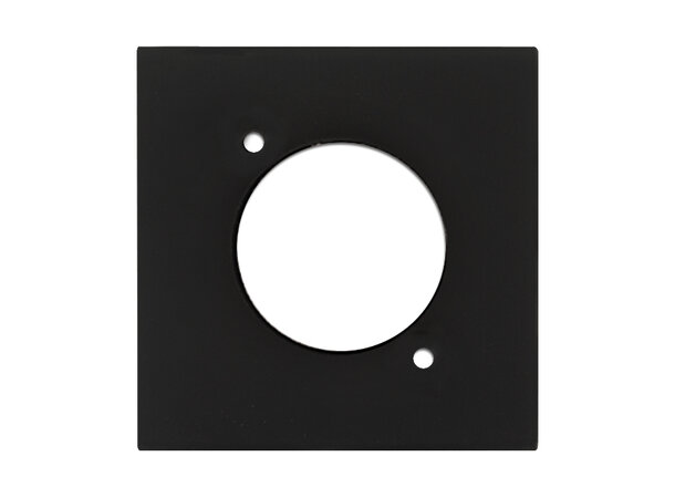 Caymon CP45DSZ, D-Size hull - Sort Coverplate 45x45mm. D-size hole 