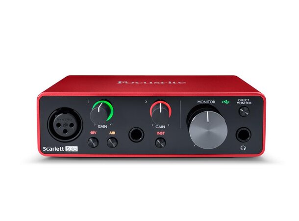 Focusrite Scarlett Solo G4 USB lydkort 2 inn/2ut 