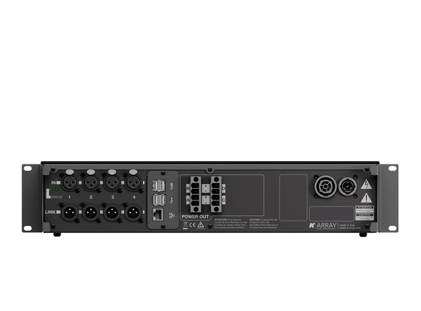 K-Array Kommander KA14 I 4x 600W (2 Ohm) Forsterker med DSP, Dante™ Ready 