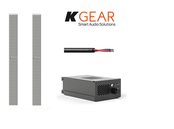KGEAR Møteromspakke 1 Hvit 1x GA201 2 x GF22 1 x PRA522 3m 