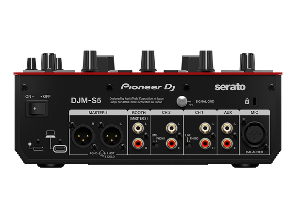 Pioneer DJ DJM-S5 To-kanals battle-mixer for Serato DJ. 
