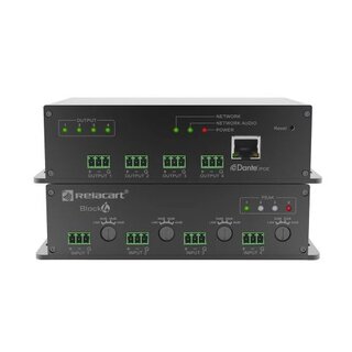 Relacart Block 4 4xI/O Dante +POE DantePOE IO 4x4