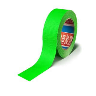 Tesa 4671 25mmx25m Fluoriserende grønn Høykvalitets tekstiltape 25mmx25m
