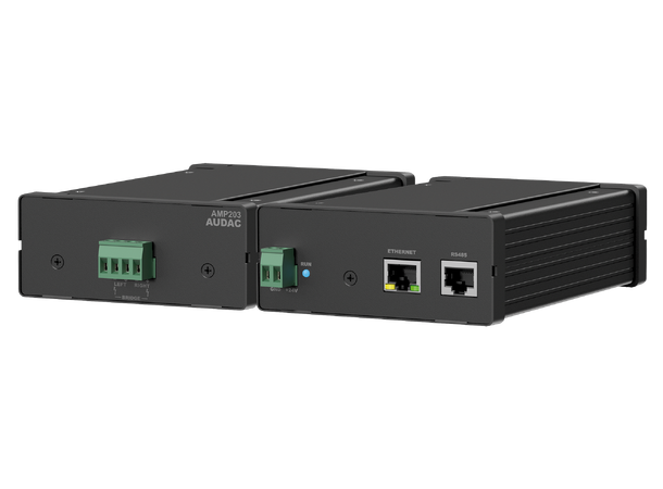 Audac AMP203 2x30w forsterker Dante,PoE 802.3bt, Audac Touch2, DSP 
