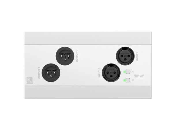 Audac NWP222 Dante™/AES67, 4x XLR in-/out + BT