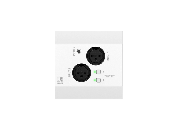 Audac NWP320/W B-VARE Dante™/AES67, 2 x XLR + 3.5 mm jack + BT 