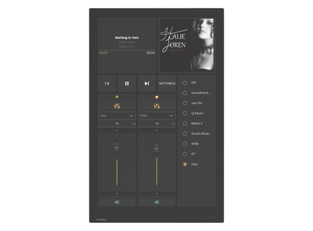 Audac RIVEA-L (hvit) 10" AUDAC Touch berøringsskjerm, hvit 