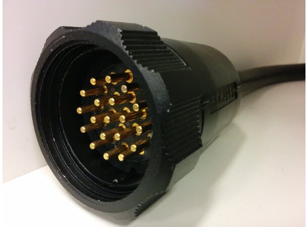 FS Socapex 1,5mm - 9m Sort kabel, sorte plugger 