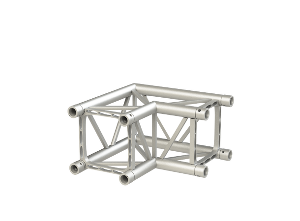 Sixty82 TPM29S Firkant, hjørne 2-veis 90°, aluminium 