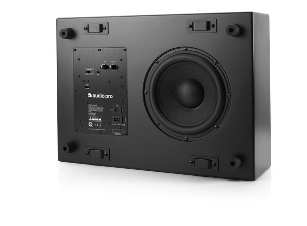 audiopro SUB-3 trådløs subwoofer sort 100w 8" aktiv sub, trådløs overføring 