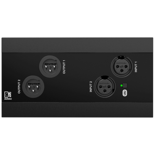 Audac NWP222, svart, B-VARE Dante™/AES67, 4x XLR in-/out + BT, sort