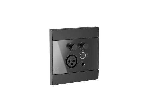 Audac WP225/B sort Universalpanel Bluetooth, linje og mic, volumkontroll 