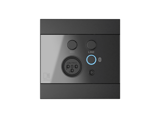 Audac WP225/B sort Universalpanel Bluetooth, linje og mic, volumkontroll 
