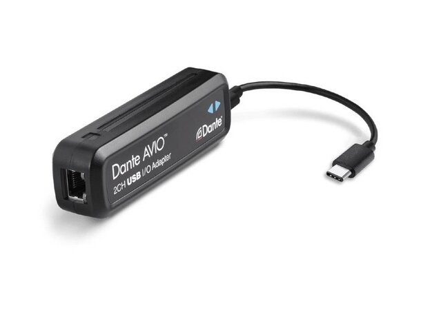 Audinate Dante AVIO USB-C 2ch adapter Dante USB-C adapter 2x2 adapter 