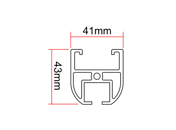 Doughty Teppeskinne 1m Sort 