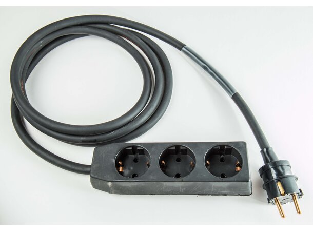 FS Strømkabel 12m 3x1,5mm m/3 v forg.