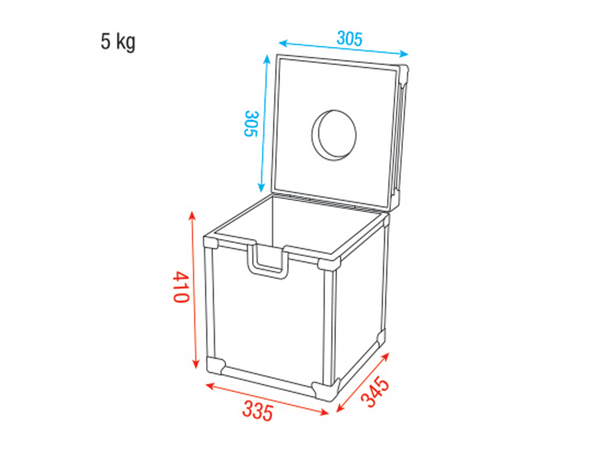 Flightcase ECO 30cm speilkule 