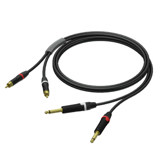PRA631 2x1/4" jack til 2xRCA  1,5m Prime series 2x Jack til 2xRCA