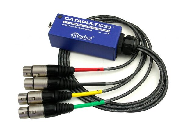 Radial Catapult mini TX CAT to 4x Hun XLR 3 pin 