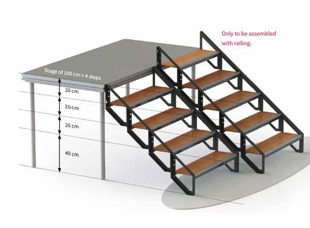 Sixty82 Stairs Modular Enkelttrinns enhet 