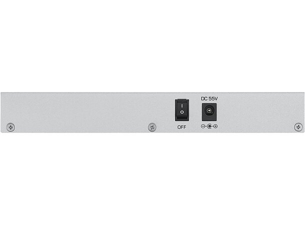 ZYXEL Managed 5-Port Gigabit PoE+ Switch Vifteløs, 4x 10Gbps 60W PoE,+ 1x 10Gbps 