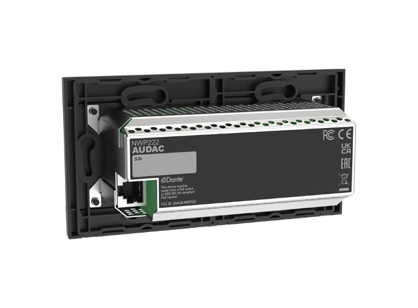 Audac NWP222/W Hvit Dante™/AES67, 4x XLR in-/out + BT, hvit 