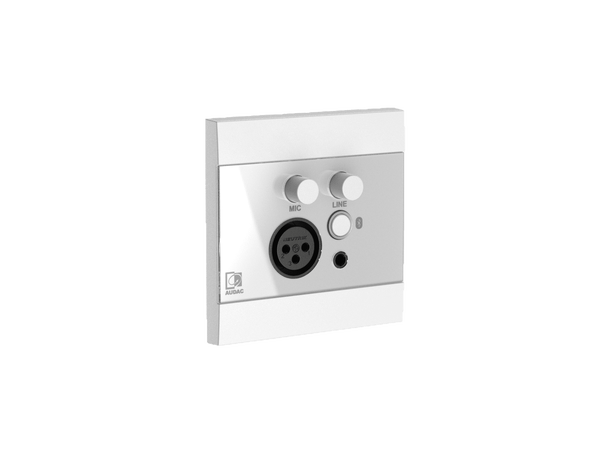 Audac WP225/W hvitt Universalpanel Bluetooth, linje og mic, volumkontroll 