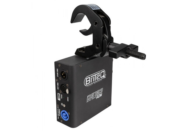 BRITEQ DS123-RDM DMX Splitter 1 inn/2 ut. Powercon passthru, 3pin XLR 