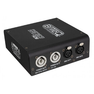 BRITEQ DS123-RDM DMX Splitter 1 inn/2 ut. Powercon passthru, 3pin XLR