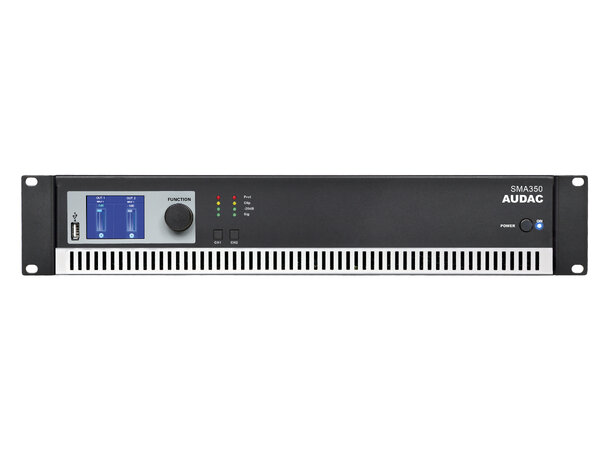 BRUKT Audac SMA350 DSP-forsterker, 2x350W RMS, RS232 