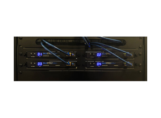 Blustream RSU-2RU Rack shelf unit 4-Way 19” Multicast Rack Mount Unit 