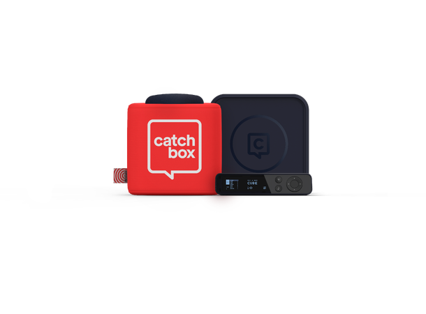 CatchBox Plus Pro Custom farge 1x Cube Dante + Trådløs ladeplate 