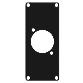 Caymon Casy 1 space aluminum cover plate 1x D-size hole