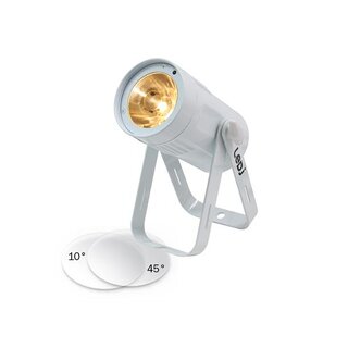 LEDJ 15W LED Pinspot DY, DMX Hvit med 10 og 45 grader linse