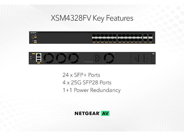 NETGEAR AV Line M4350-24F4V 24xSFP+, 4xSFP28 25G Managed Switch 