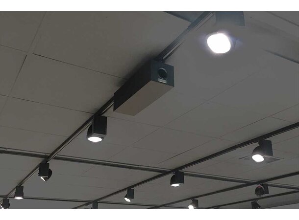 NewTec SUB canto SMART (sort) Trådløs subwoofer for lysskinne 