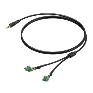 Procab CLA833 3,5mm - 2x term block M/M Mini jack male - 2x terminal block