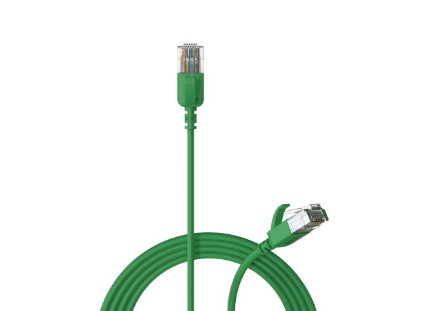 Procab CSD560, CAT6A, grønn, 0.15m Slimline nettverkskabel, U/UTP 