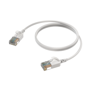 Procab CSD560, CAT6A, hvit, 0.15m Slimline nettverkskabel, U/UTP