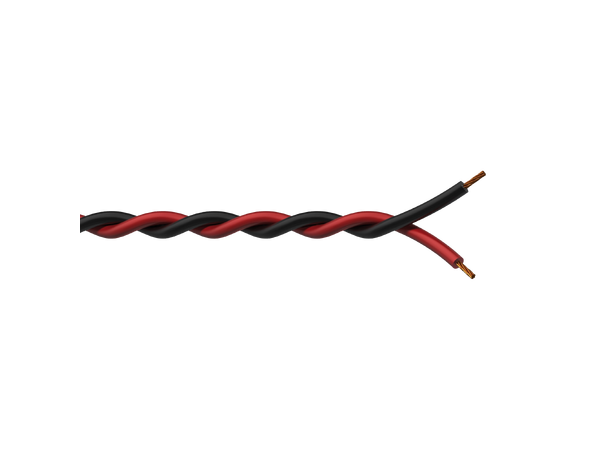 Procab PR460X, 100m, sort & rød Høyttalerkabel, 2 x 1 mm² - 17 AWG 