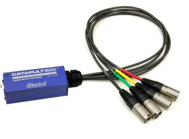 Radial Catapult mini RX CAT to 4x Han XLR 3 pin 