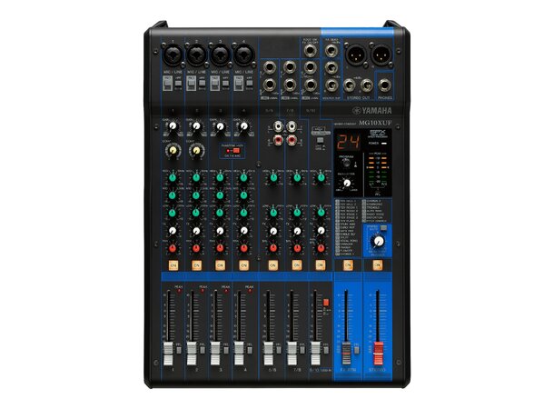 Yamaha MG10XUF Analog mikser m/USB/fader 10 kanals mixer 4mic/10 line inkl FX 