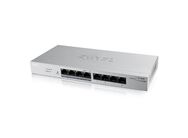 ZYXEL Managed 8-Port Gigabit PoE+ Switch 4x 10Gbps PoE+ (60w) + 4x 10Gbps