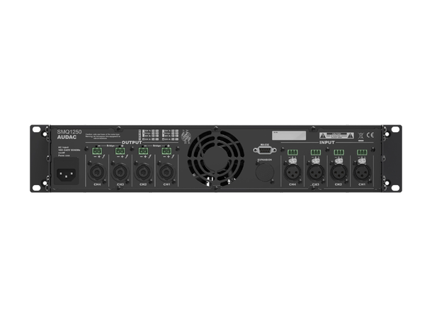 Audac SMQ1250 DSP-forsterker, 4x1250W RMS, RS232 